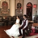 A young Malaysian couple taking wedding pictures