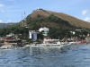 Coron City with large statue overlooking city