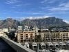 Views from our balcony at Cape Grace hotel; that's Table Mountain; Sept 1