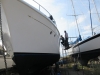 The detail guys waxing the hull!!!
