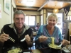 Andy and Sue enjoying our first ever Champon.....a local noodle soup with pork and seafood.....delicious!!