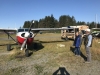 Cessna Spymaster fixed wheel plane. That's Kathy with Mark, our pilot and guide!!
