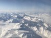 Snow covered mountain range in Alaska close to Anchorage