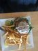 Kathy had the rockfish burger!!