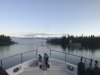 Views from our anchorage in Jade Harbor; that's our friends Doug and Jill on sv Companera