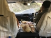 The drive back to Paro the next day.....Ishie bought us rice cake puffs and fruit!!!