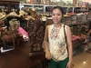 This is the nice woman who sold us the Apsara Dancer wood carving
