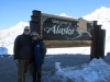 Kathy and John at the Yukon Welcome sign!