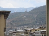 Big Buddha in the background looking up from Thimpu