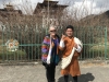 Kathy and Pratap in front of Tashichhoe Dzong (means castle-monastery), built in 1641.