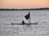 A lone fisherman...reminded us of Kuna Yala in Panama