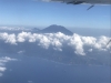 Mt Agung on Bali.......barely see a puff of steam....predictions were for a major eruption during our travels but nothing yet!!