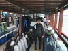 Kathy on the dive boat in between dives.....lots of room on these 70' boats!!
