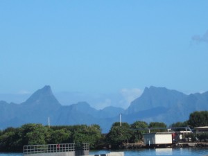 View of Moorea from the boatyard!