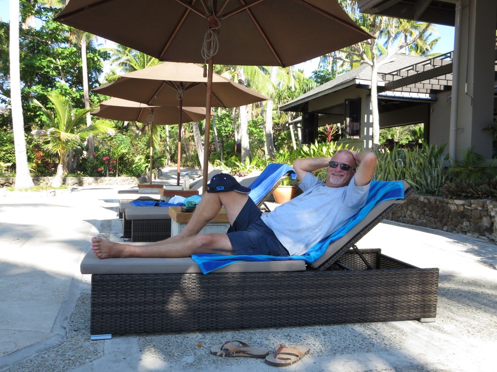 John relaxing at the Yasawa Beach Resort