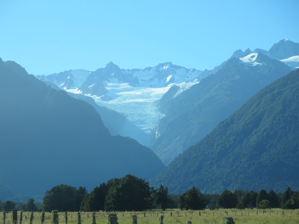 The next day - great shot of the whole Fox Glacier