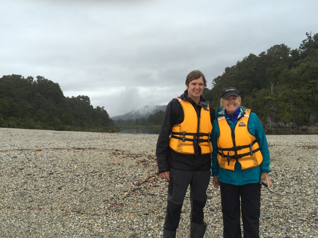 Niko and Kathy after kayaking to the Tasman