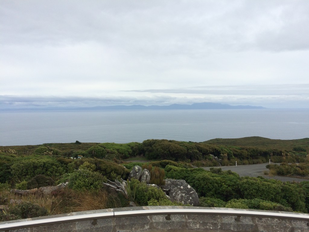 Our first look at Stewart Island from the Bluff lookout
