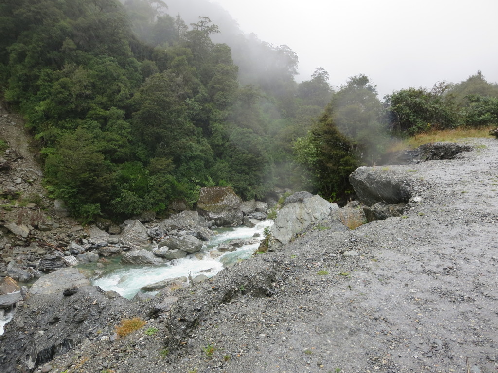 Over Haast Pass - the boulders are the size of a house