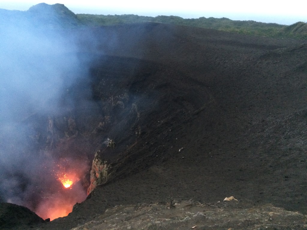 There were 3 visible pools of lava