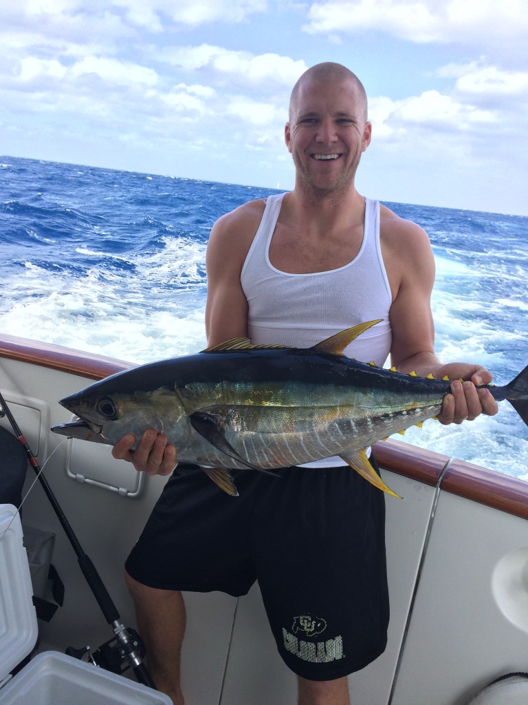 Dave and 40-lb yellow fin tuna