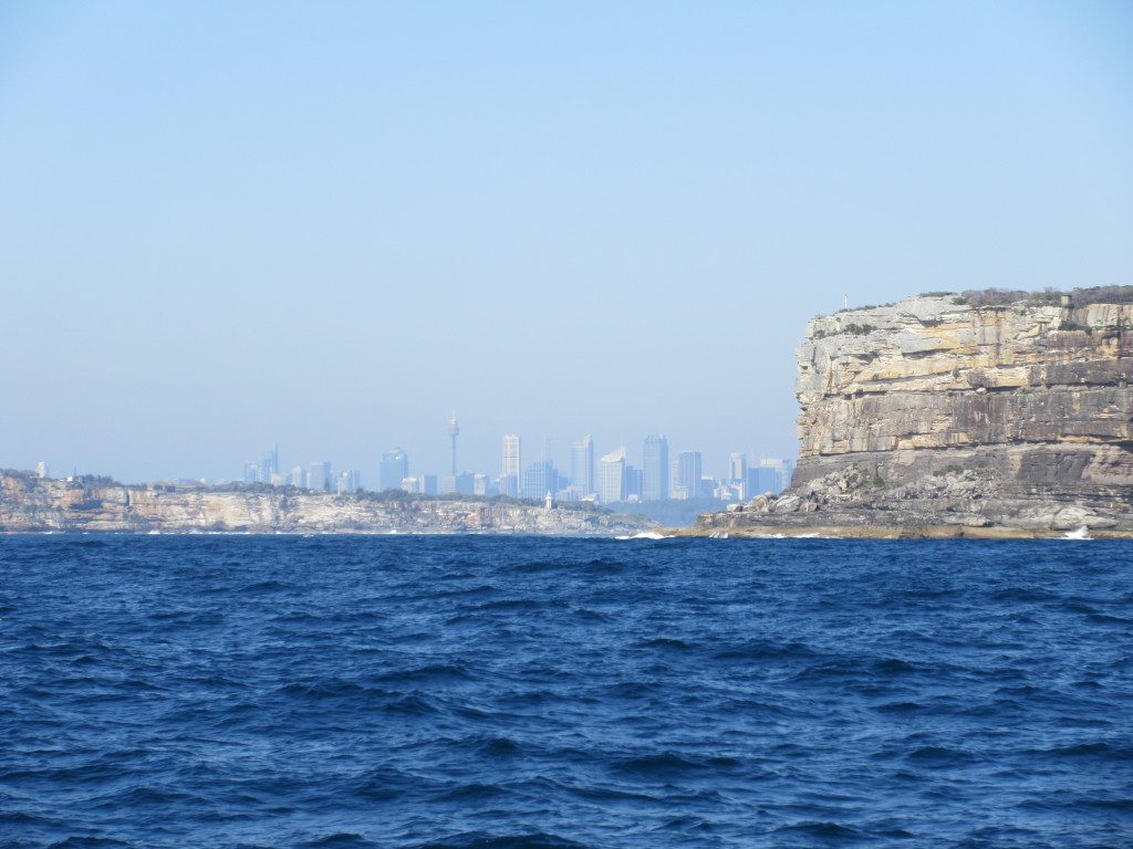 Our first glimpse of Sydney as we round North Head!