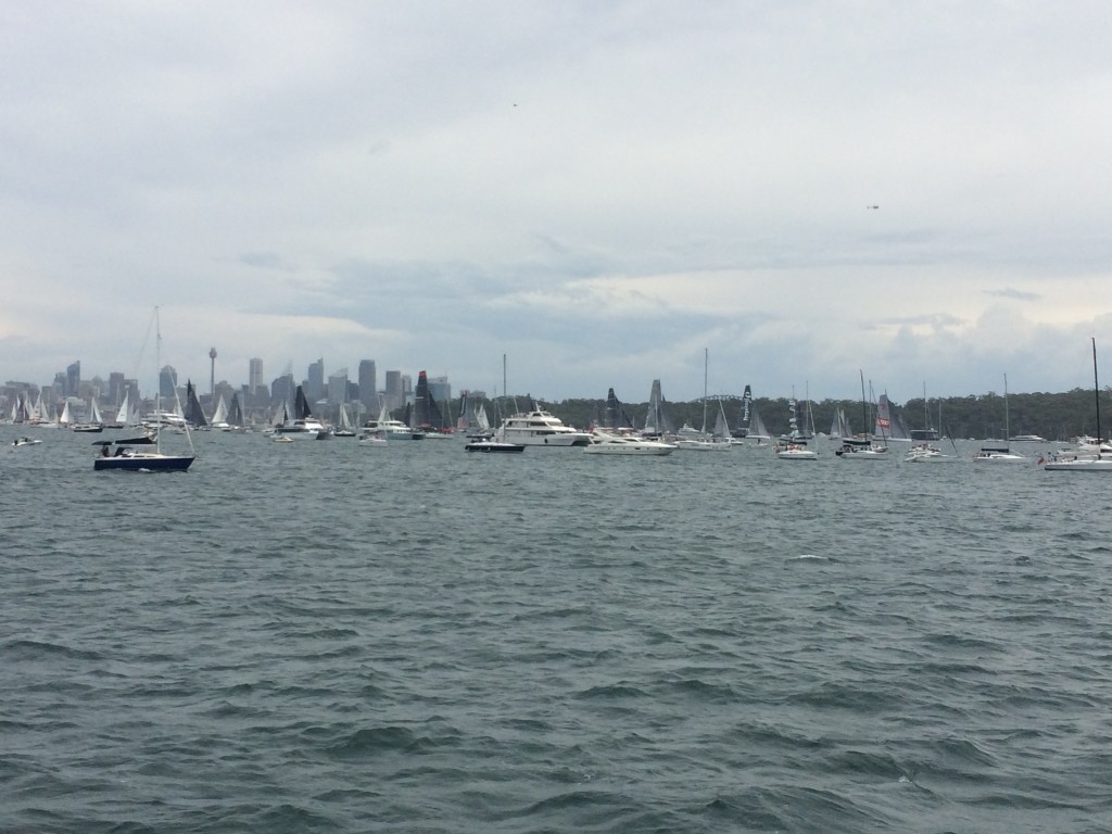 Start of the Race....all the big sails are the supermaxis