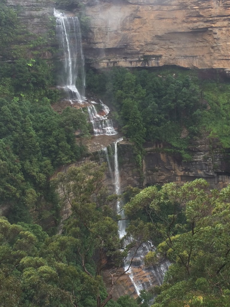 I hiked down about 300 of the 1200 Fubar steps to see the Katoomba Falls.....running great from all the rain!!