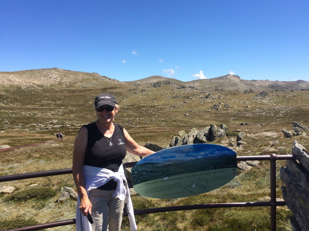 We made it to the Lookout....that is Mt Kosciuszko in the middle...the round dome