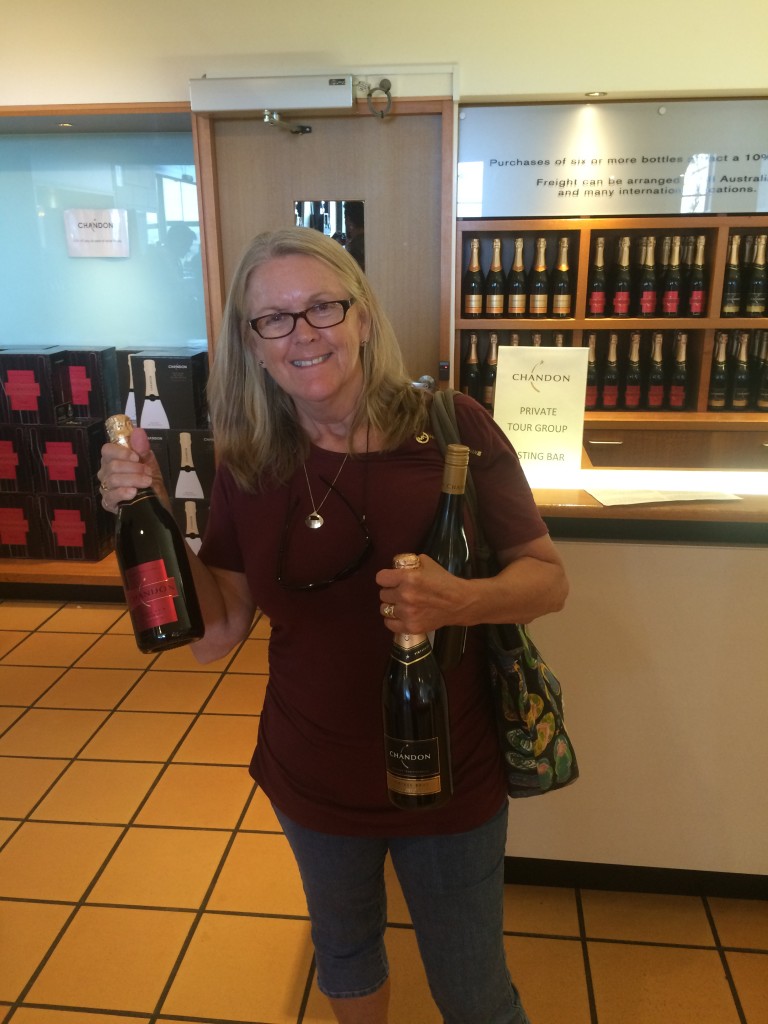 Kathy stocking up for the champagne sisters!!