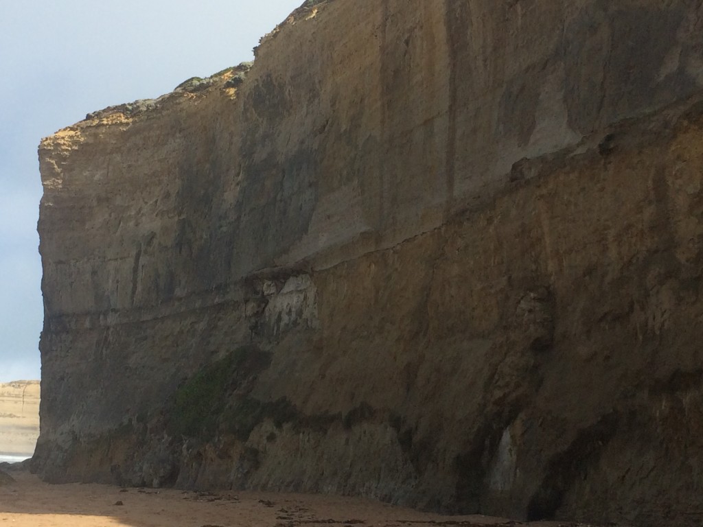 300' limestone cliffs