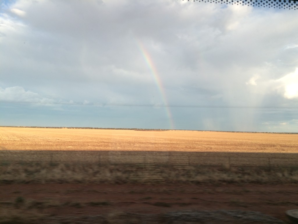 A rainbow in a desert...don't see that every day!!