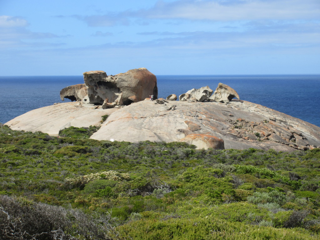 Remarkable rocks......granite pushed up through the limestone and then shaped over the last 500 million years by rain, wind and pounding waves
