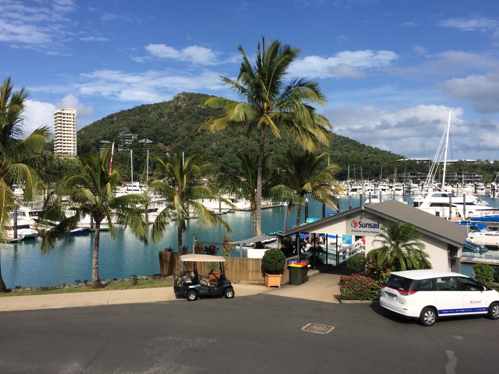 A view of the marina from the tavern where we are having our traditional cheeseburger in paradise!!