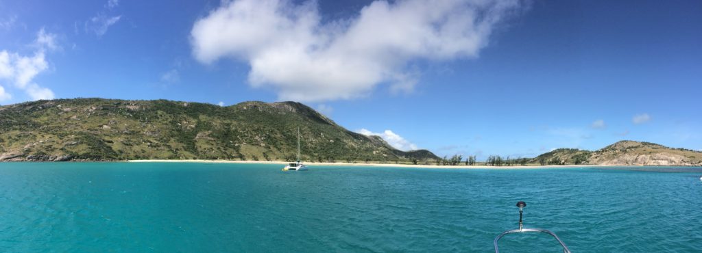 Panoramic of anchorage at Lizard Island