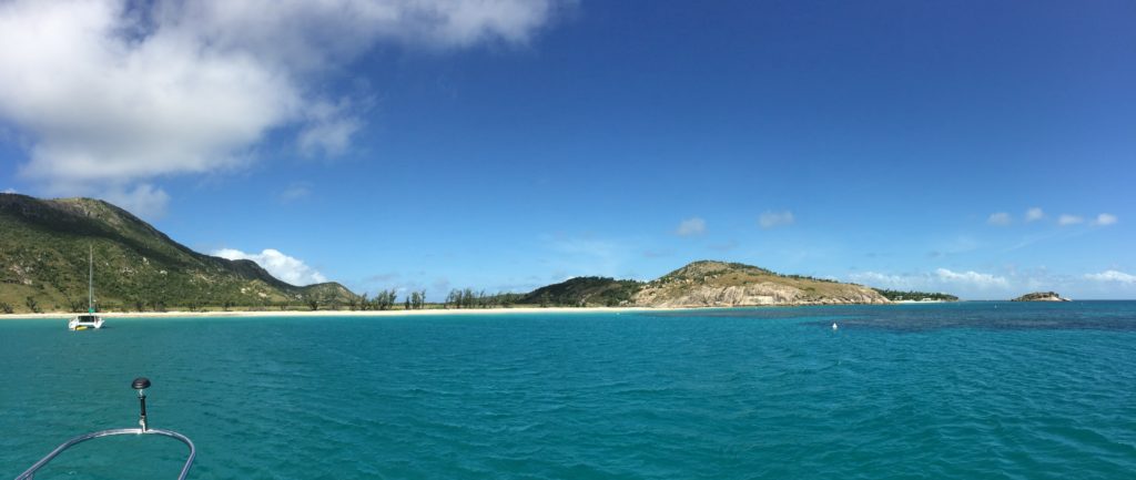 Panoramic of Lizard Island...the resort is on the left